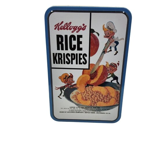 Vintage Carlton 2002 Kellog's Rice Crispies Tin with Snap Crackle and Pop Orname - Picture 2 of 5